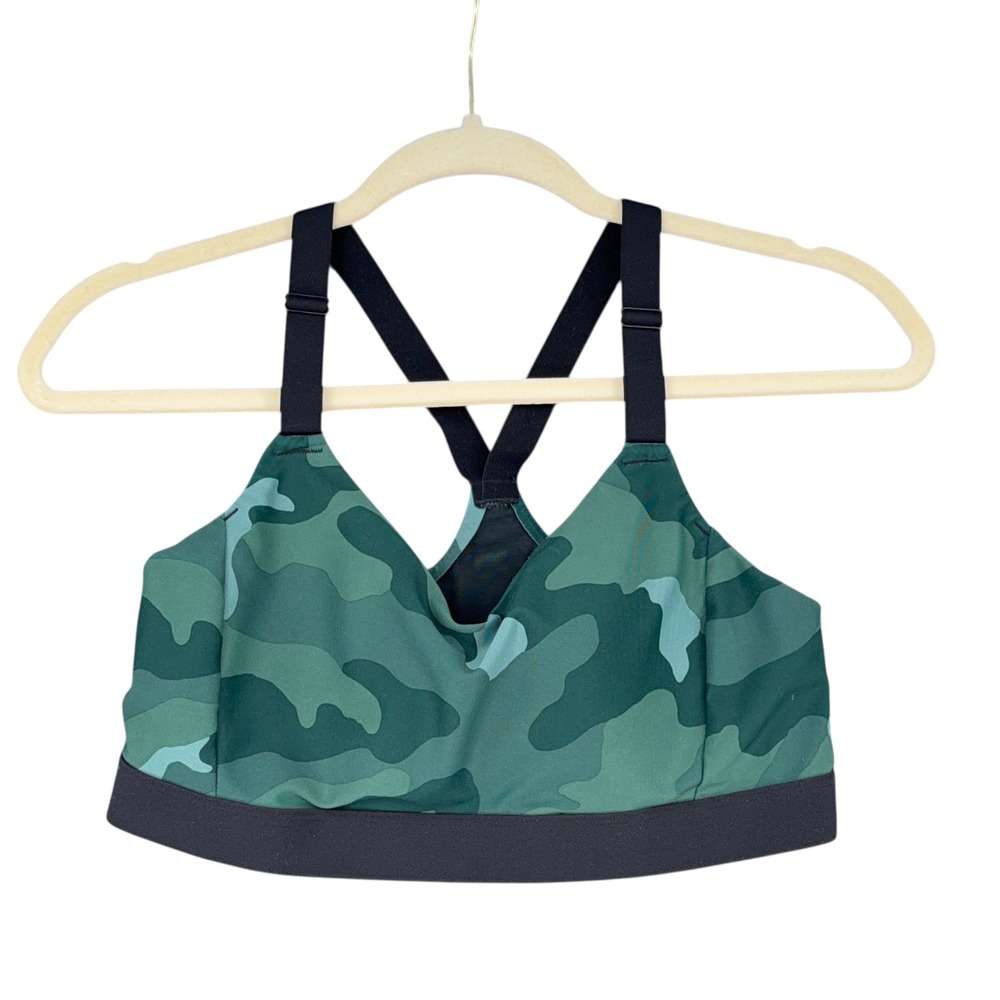 Old Navy Active Camo Sports Bra Medium Support Green Black Athletic Women Medium